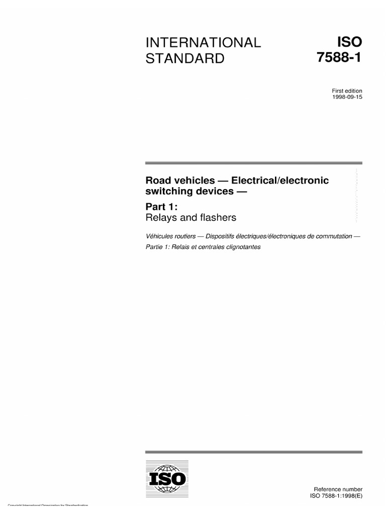 Iso 7588-1-1998 | PDF