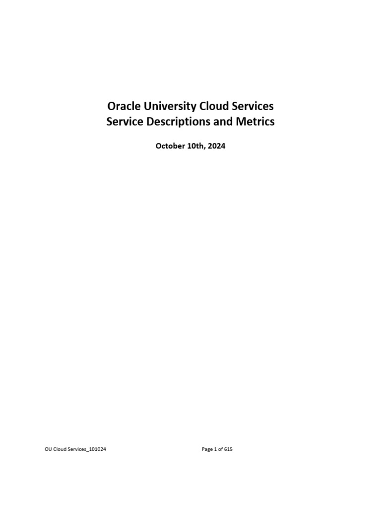 Oracle University Cloud Services Overview | PDF | Cloud Computing ...