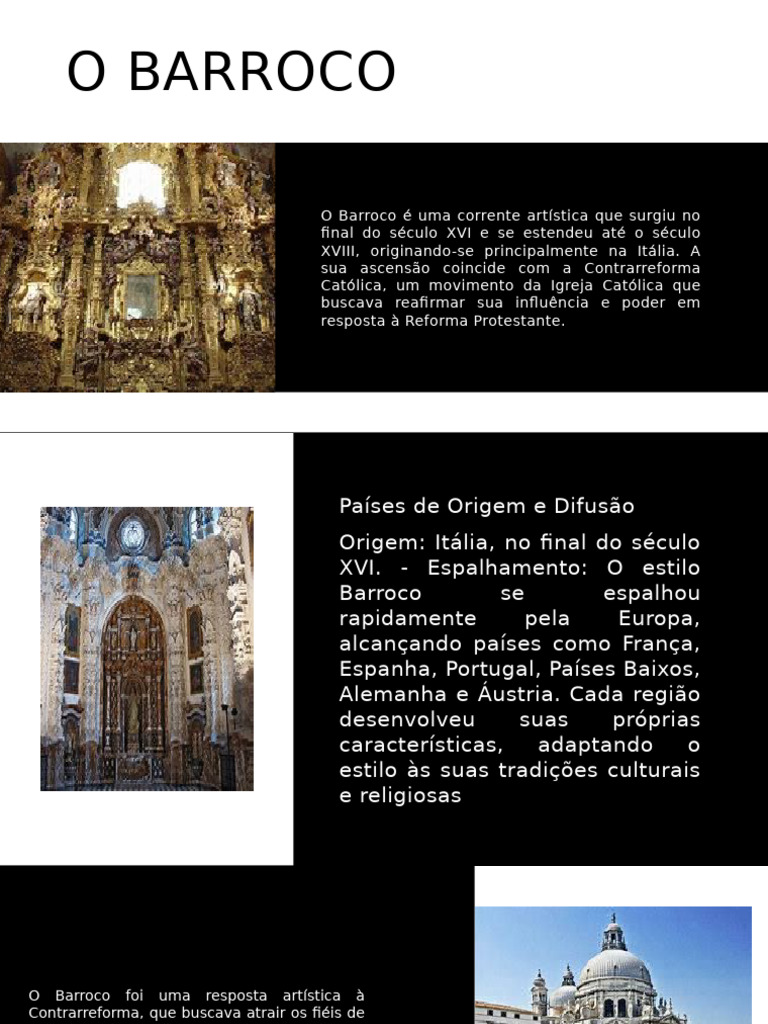 Características do Barroco na Arte e Arquitetura | PDF