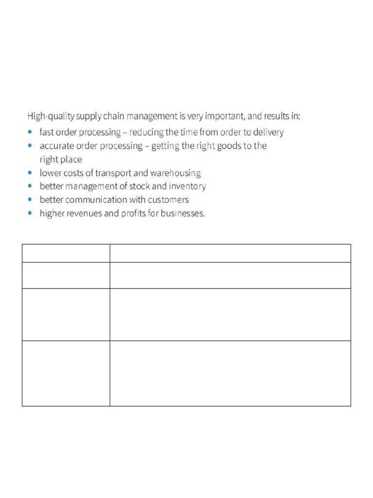 Week Eleven Student's Notes | PDF | Logistics | Supply Chain