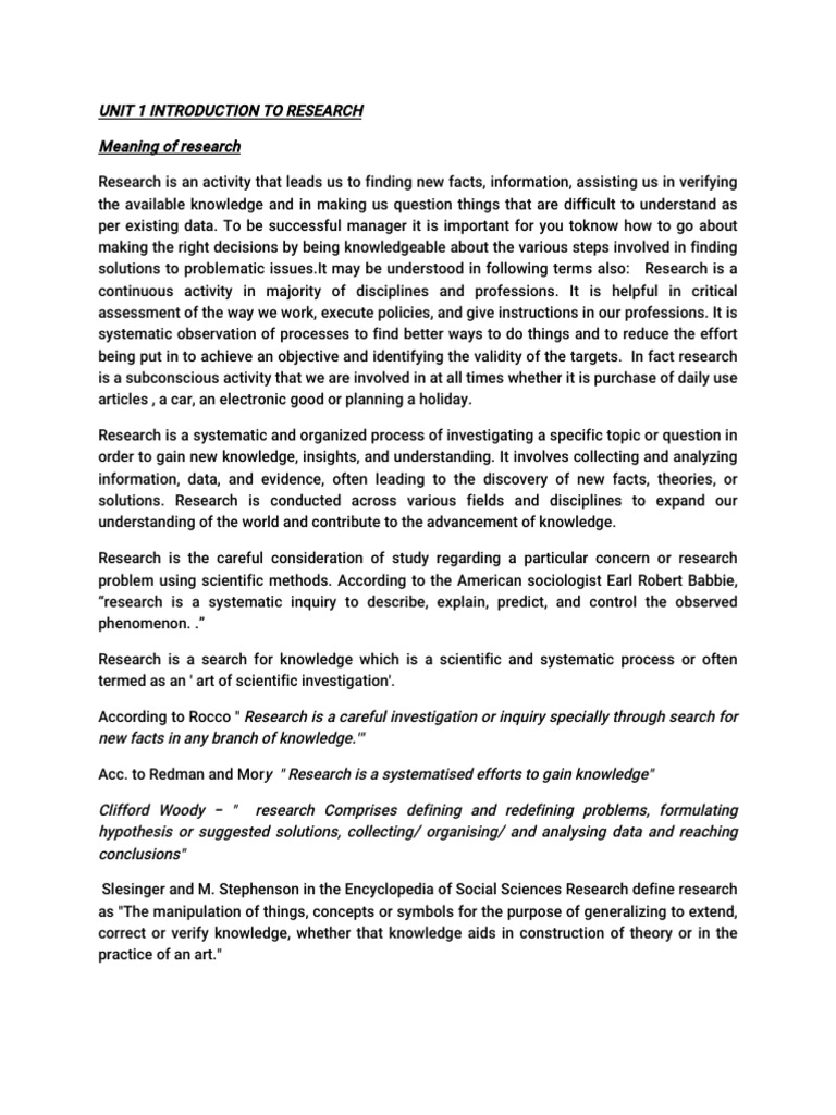 Introduction to Research Fundamentals | PDF | Methodology | Scientific ...