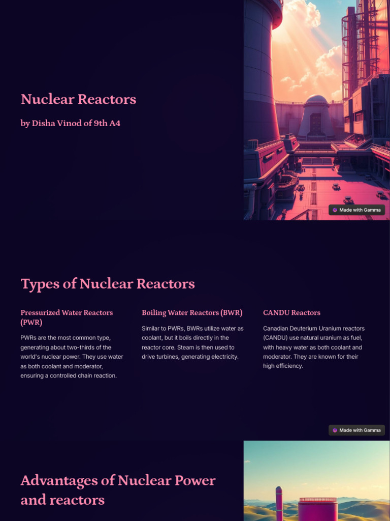 Overview of Nuclear Reactor Types | PDF
