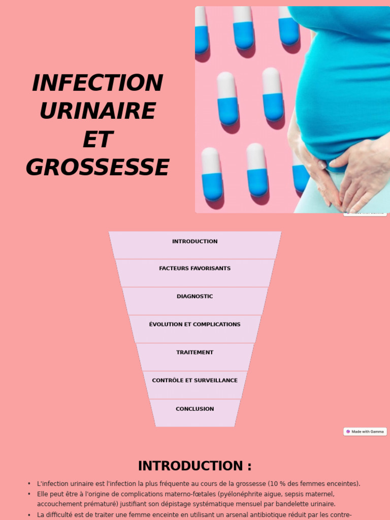 Infection urinaire et grossesse diagnostic et traitement PDF — free download