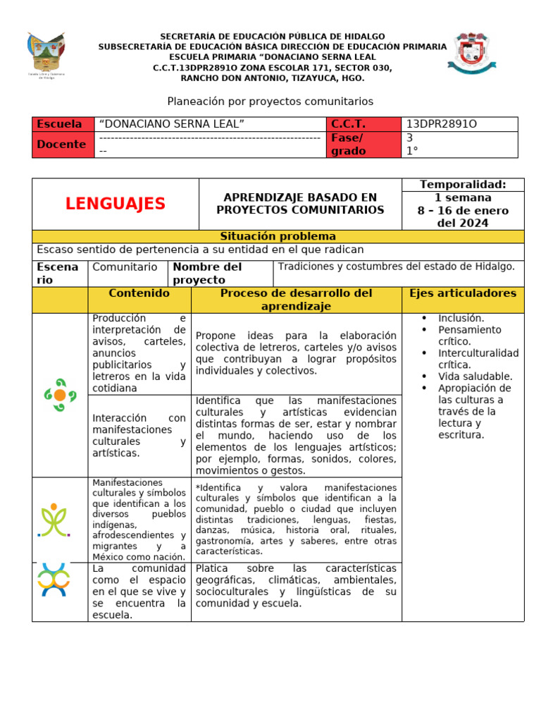 Proyectos Comunitarios en Primaria Tizayuca | PDF | Educación primaria ...