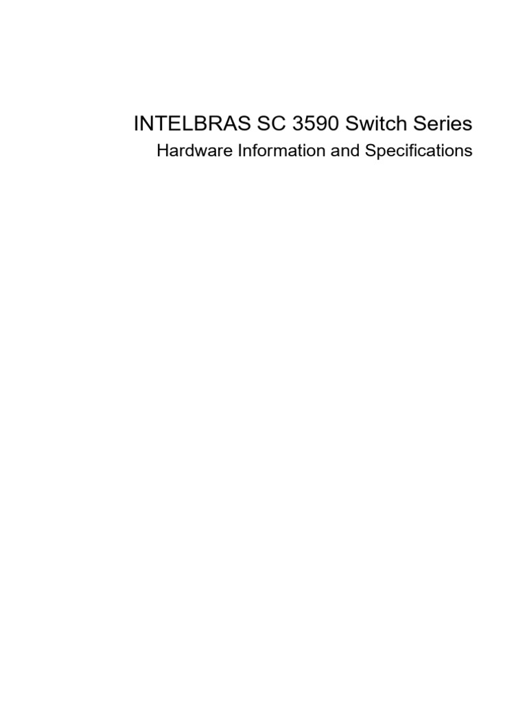 SC 3590 Switch Series Specifications | PDF | Network Switch ...