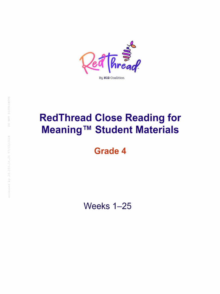 Grade 4 Student Materials Close Reading For Meaning Grade 4 Sy24