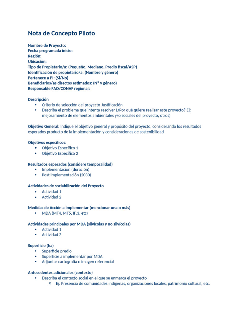 Concept Note Project v01 | PDF | Entorno natural | Manejo de recursos ...