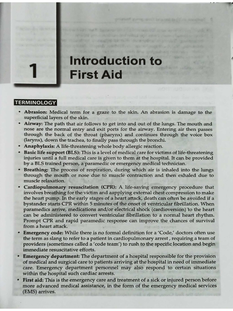 1.introduction To First Aid | PDF