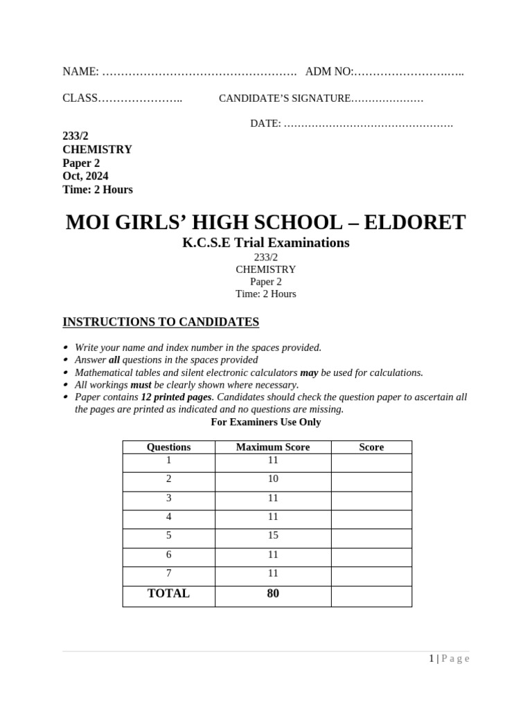 Chem P2 1 Pdf Acid Chemical Reactions