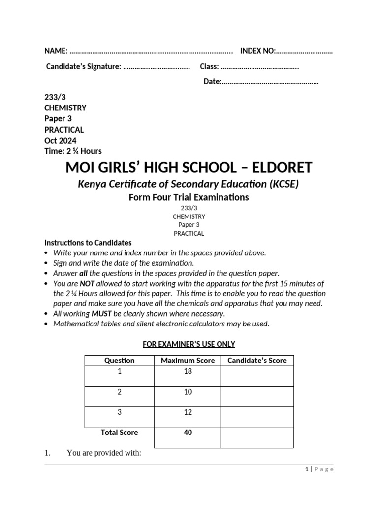 Chem P3 1 Pdf Titration Chemistry