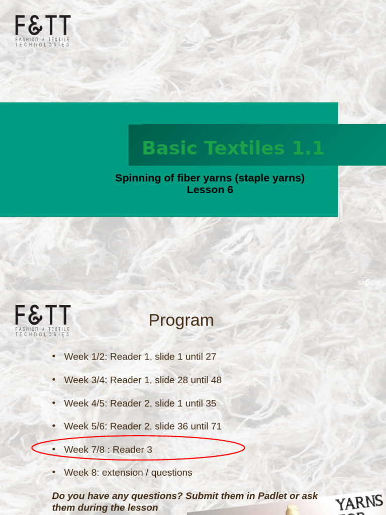 Spinning Techniques for Fiber Yarns | PDF | Spinning (Textiles) | Yarn
