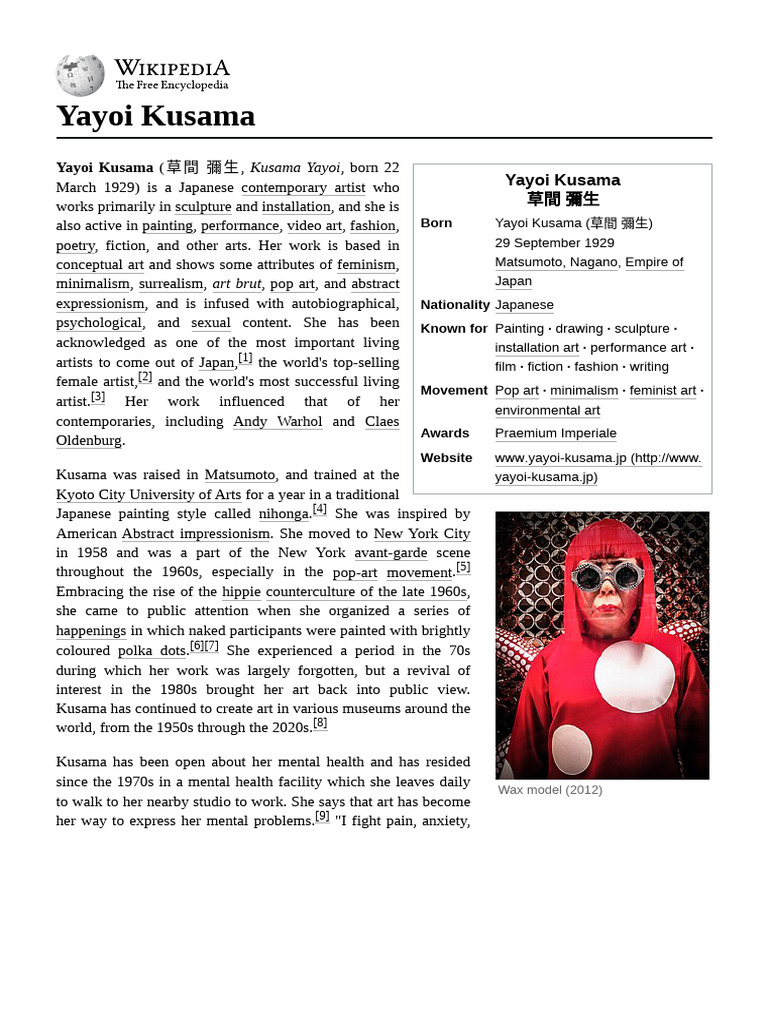 Yayoi Kusama Pdf