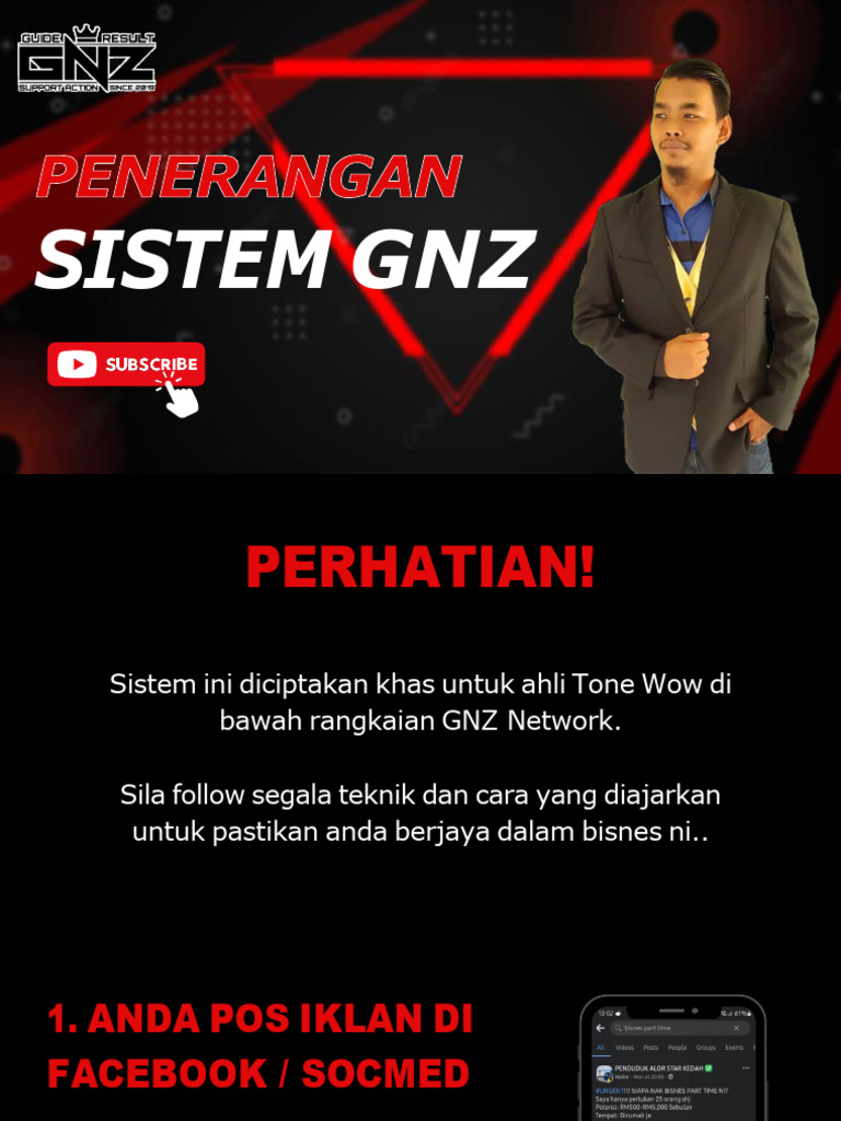 Sistem GNZ: Panduan Bisnes Tone Wow | PDF