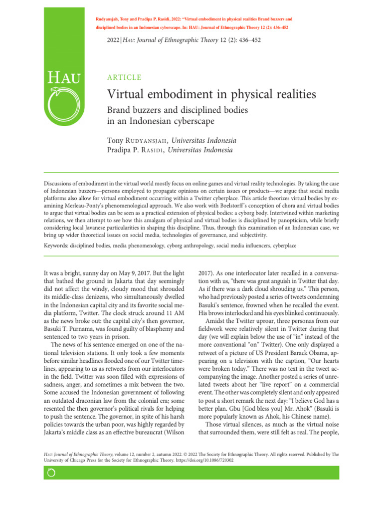 W4-Virtual Worlds and Bodies-Virtual Embodimet in Physical Realities ...