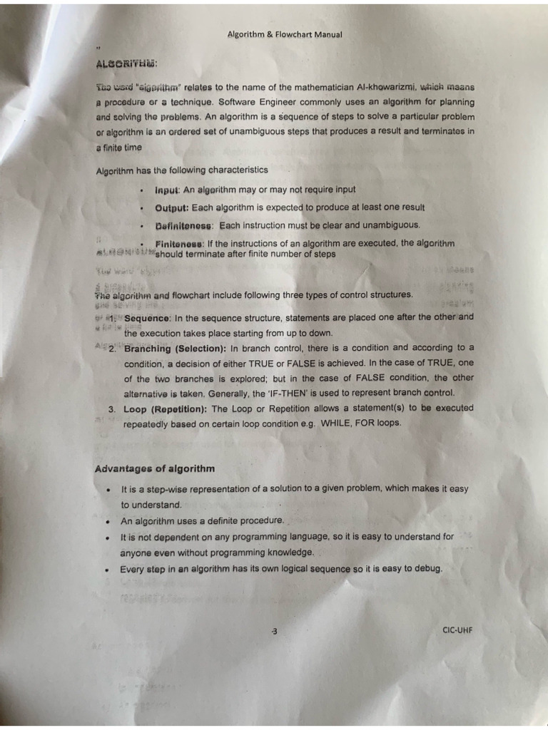 Algorithms and Flowchart | PDF