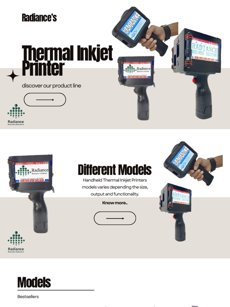 Handheld Thermal Inkjet Printer Models | PDF