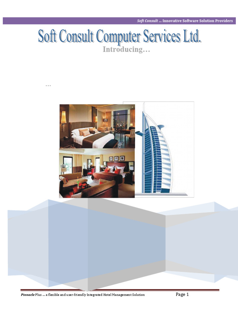 Pinnacle Plus: Integrated Hotel Software | PDF | Point Of Sale | Business