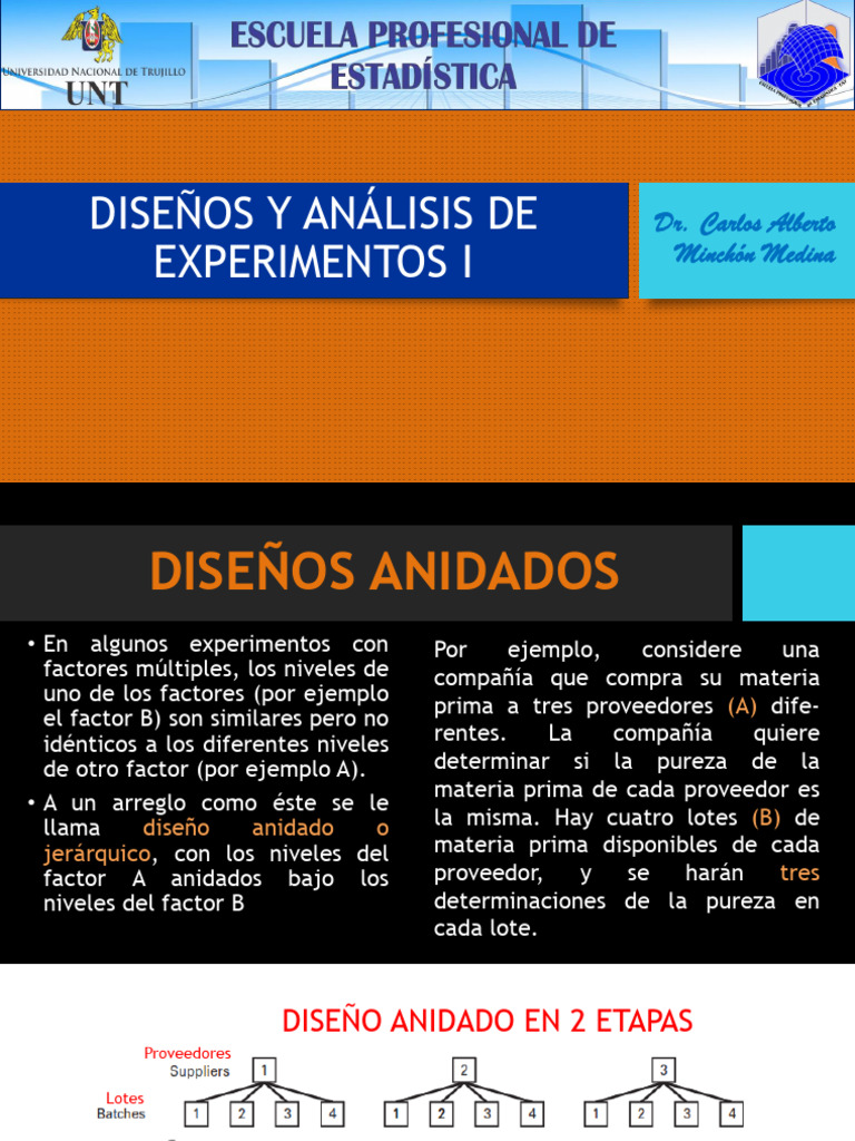 Diseño Anidado en Experimentos Estadísticos | PDF | Matemáticas Aplicadas