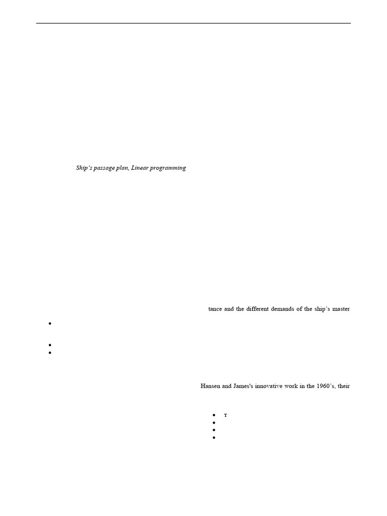 Ship Passage Planning Algorithm Pdf Mathematical Optimization