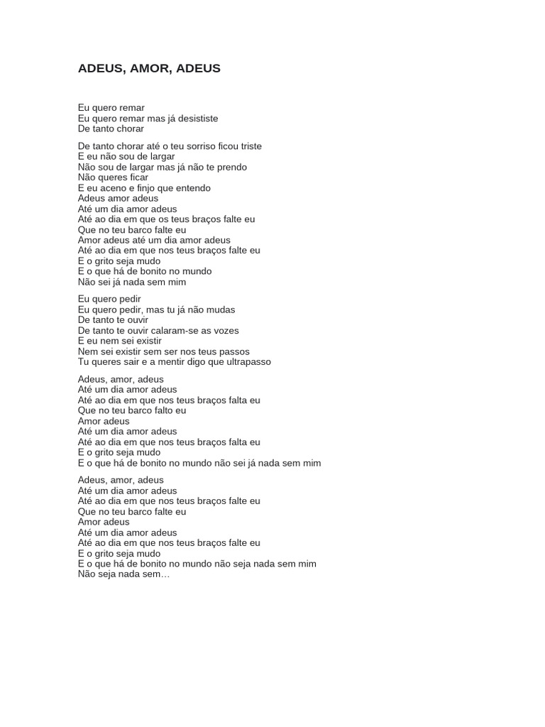 Poema de Despedida Amorosa | PDF