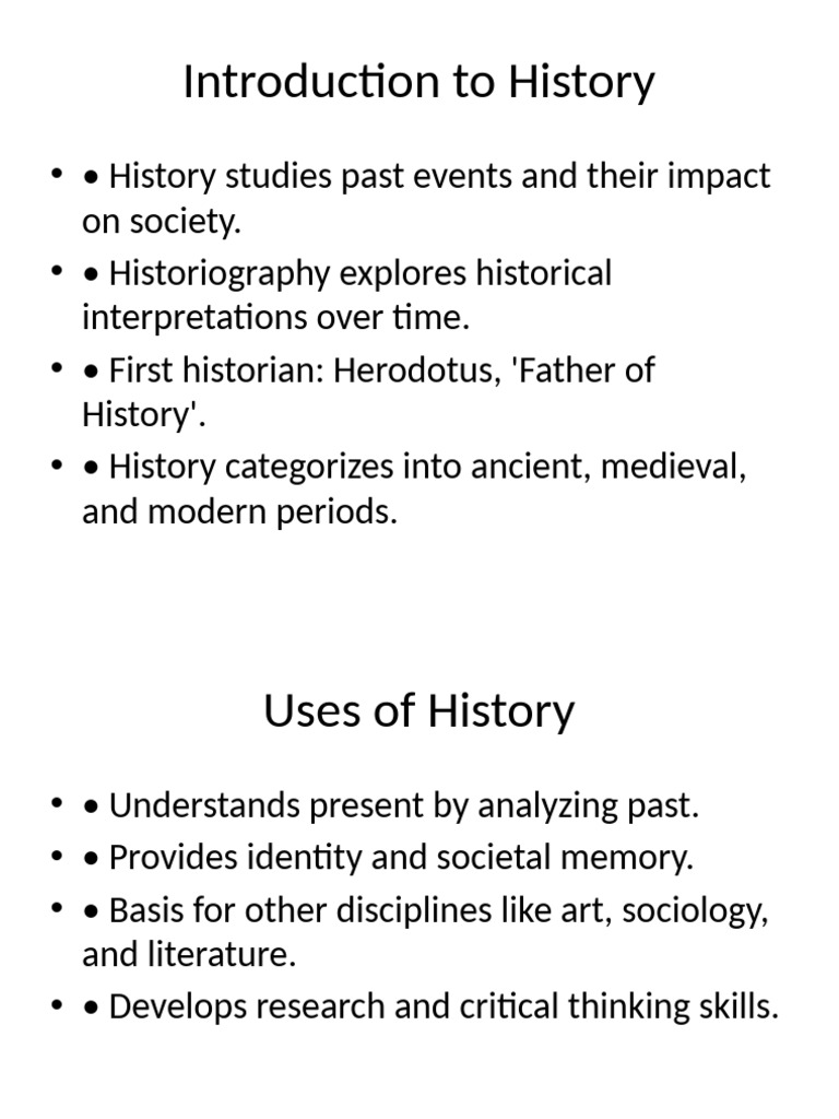 History and Historiography Overview | PDF