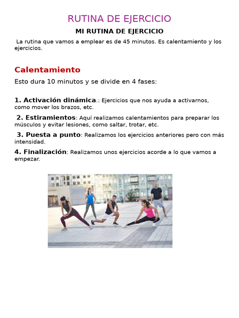RUTINA DE EJERCICIO Rosi | PDF