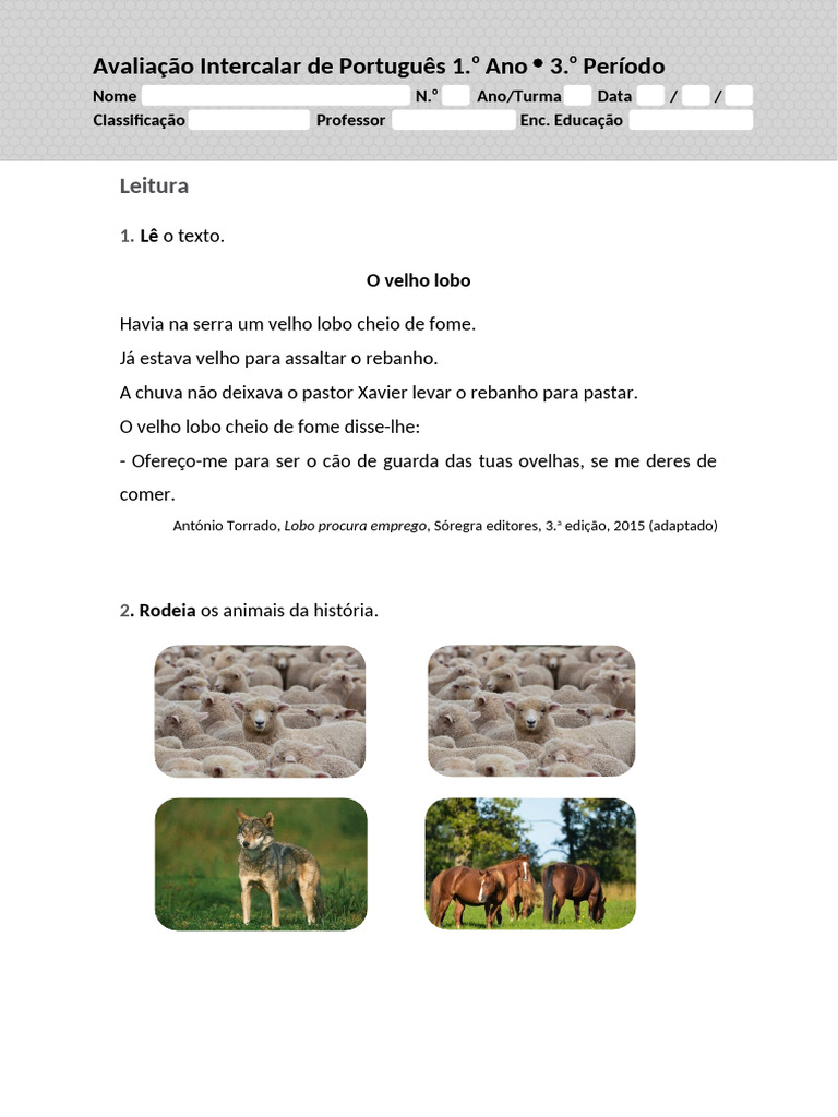 NL Abril PT 1ano Ficha Aval Interc 3 Periodo | PDF