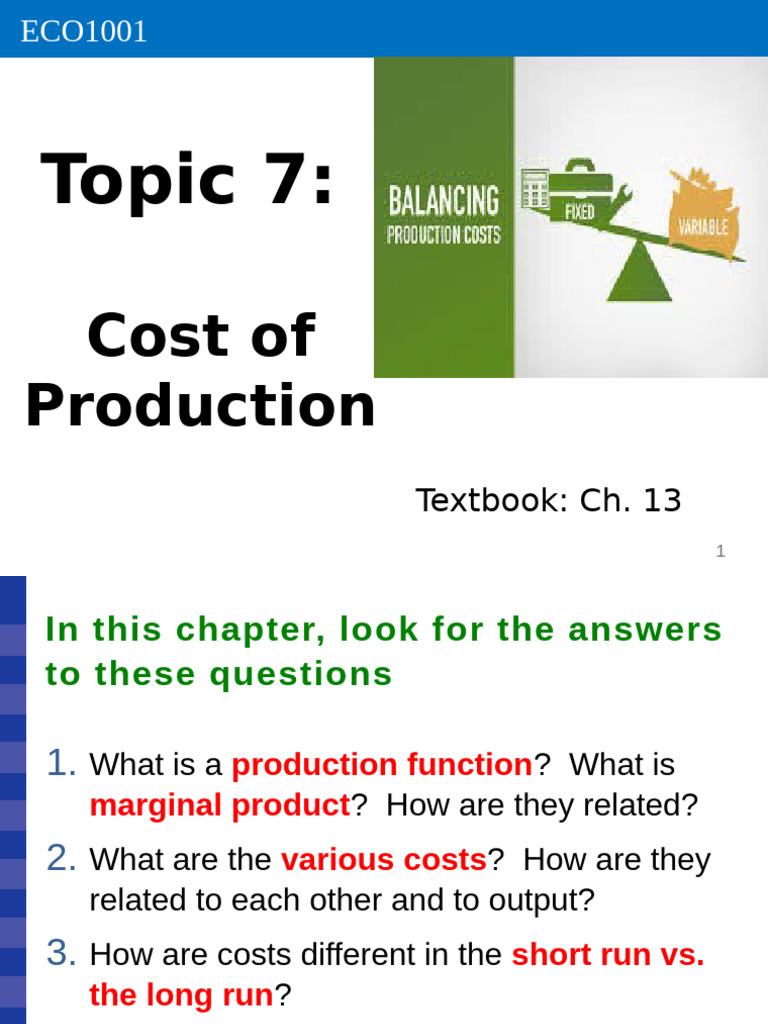 07 - Cost of Production - Stu | PDF | Marginal Cost | Average Cost