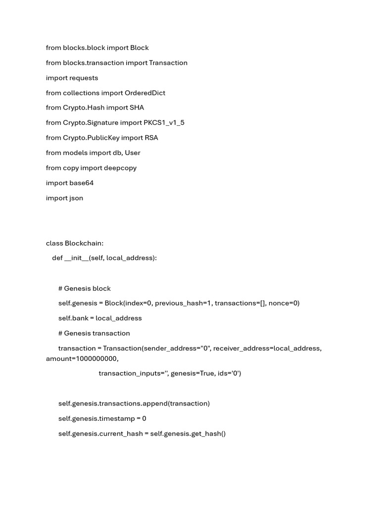 Blockchain Implementation in Python | PDF | Computer Programming ...