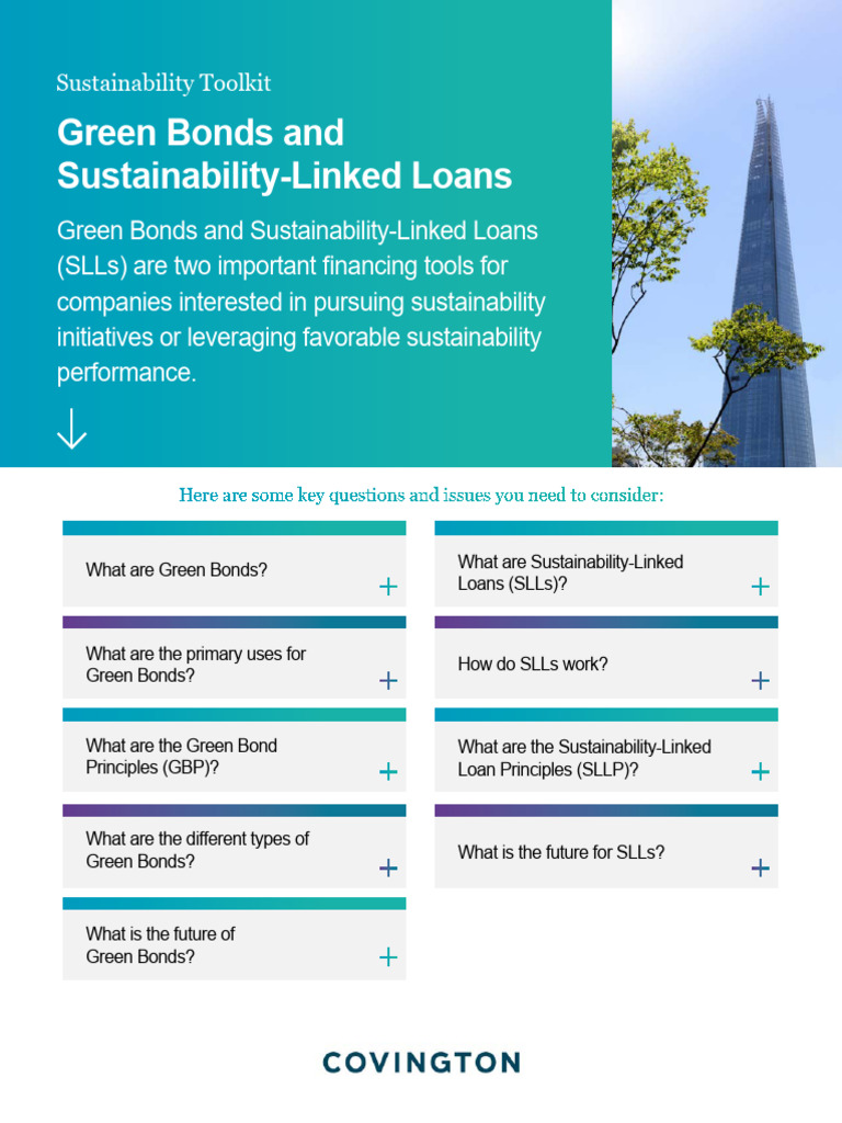 Green Bonds and Sustainability-Linked Loans Guide | PDF | Bonds ...