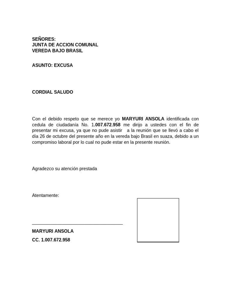 Excusa | PDF