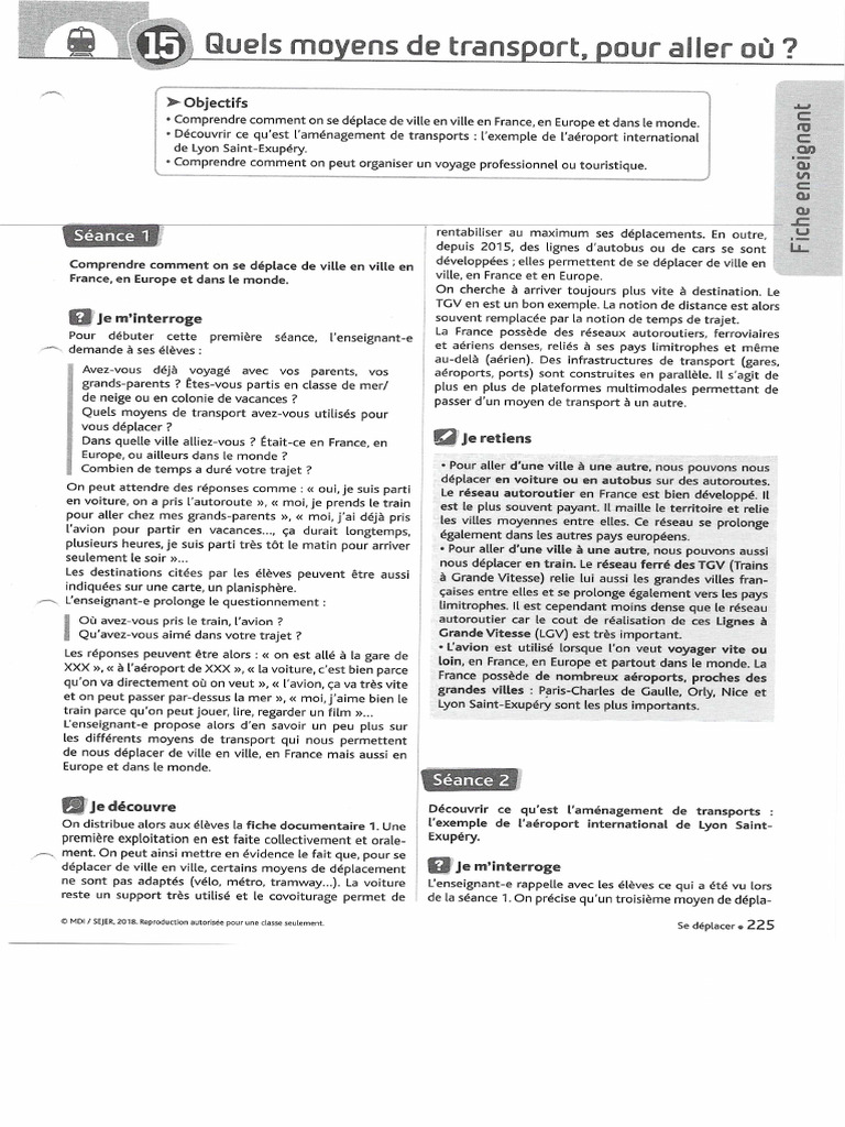 MDI Géo Cycle 3 Dossier 15 | PDF