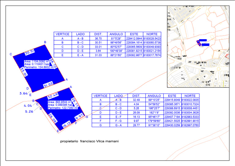 Land Plot Measurements and Areas | PDF