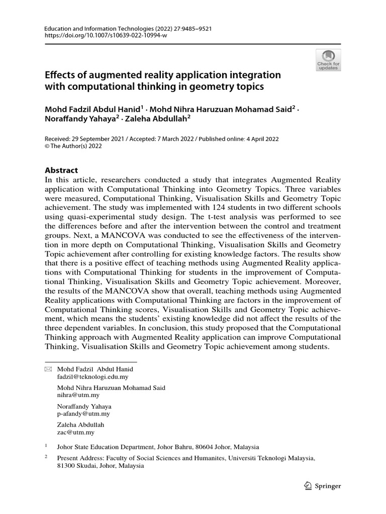 Hanid Et Al | PDF | Augmented Reality | Visualization (Graphics)