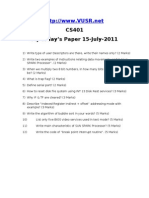 CS401 FinalTerm Spring 2011 Paper 15