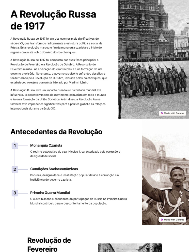 Impacto da Revolução Russa de 1917 | PDF | Revolução Russa | Rússia
