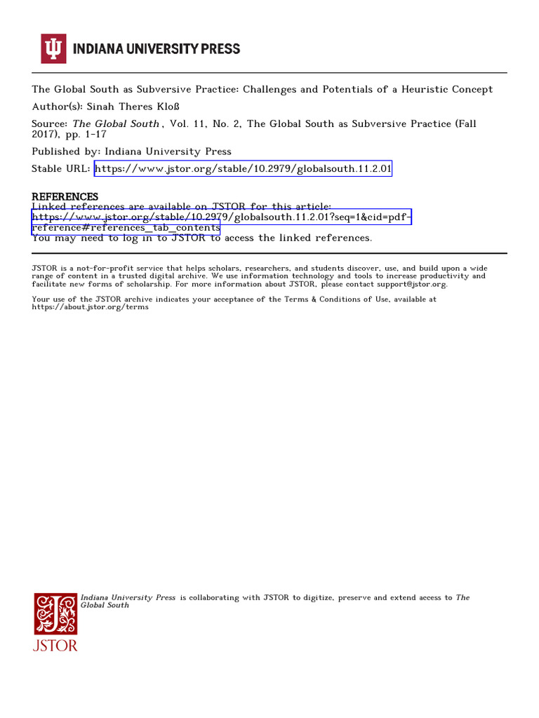 Global South As Subversive Practice - Kloß | PDF | Postcolonialism ...