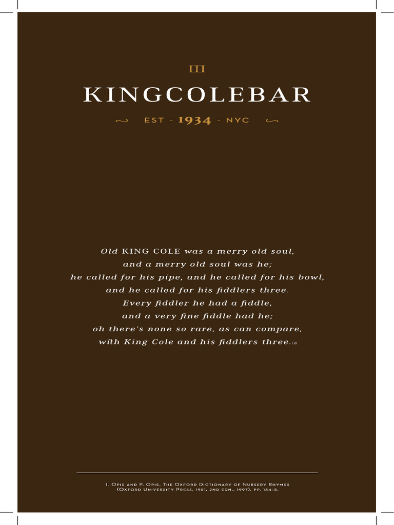 Menú del King Cole Bar en CDMX | PDF | Alimentos