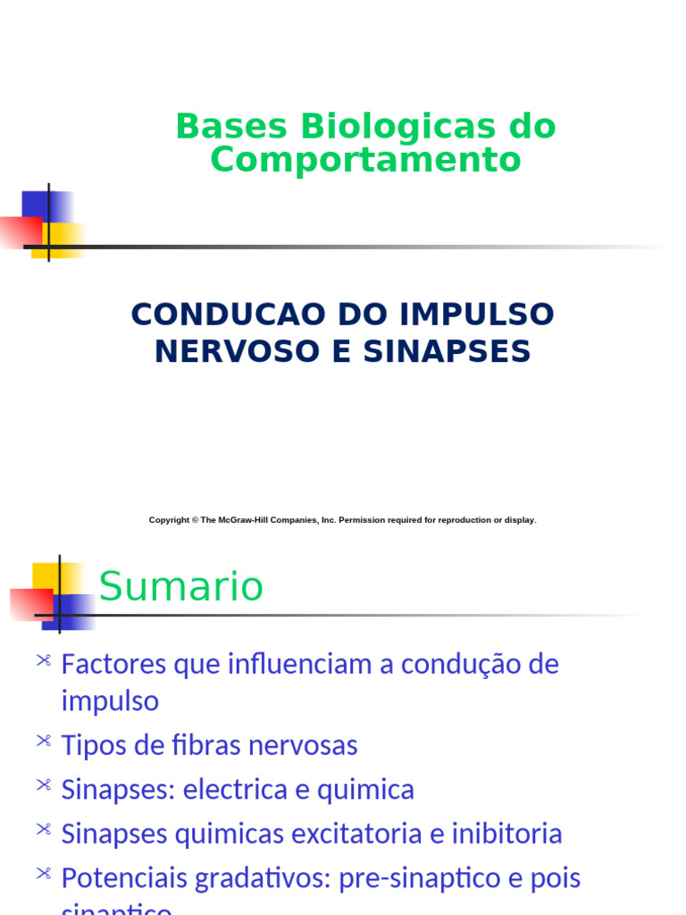 Condução do Impulso Nervoso e Sinapses | PDF | Sinapse | Neurotransmissor