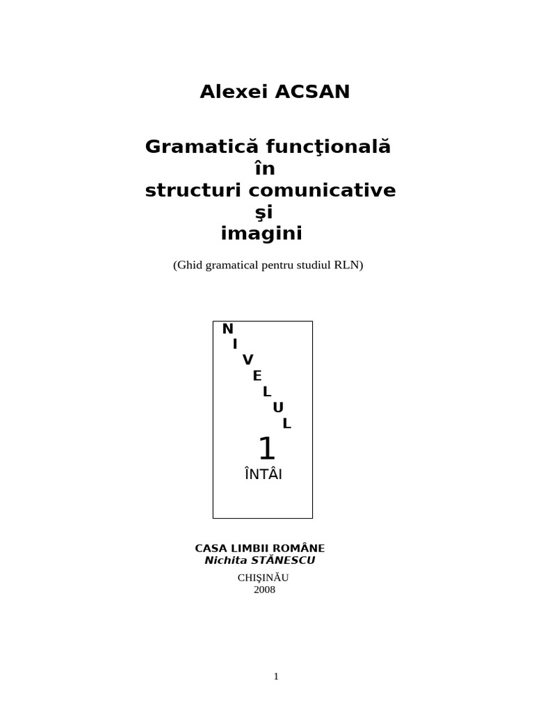AXAN Gramatică 1 | PDF