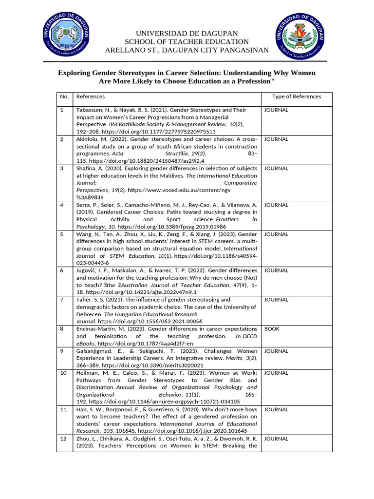 Gender Stereotypes in Career Choices | PDF | Stereotypes | Gender