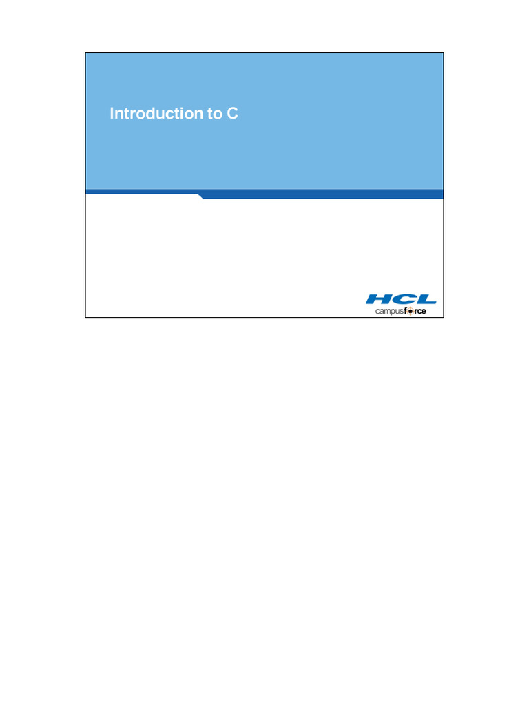 1.introduction To C | PDF