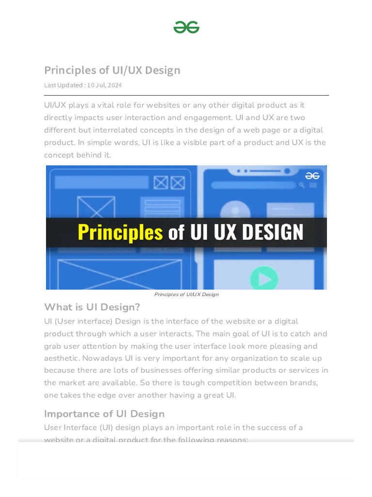 Principles of UI_UX Design | PDF | User Interface Design | User Interface