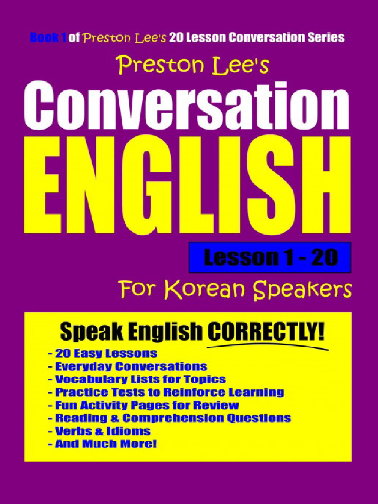 Preston Lees Conversation English For Korean Speak 241113 213658 | PDF