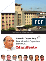 NCP Manifesto For Pune Municipal Elections 2012
