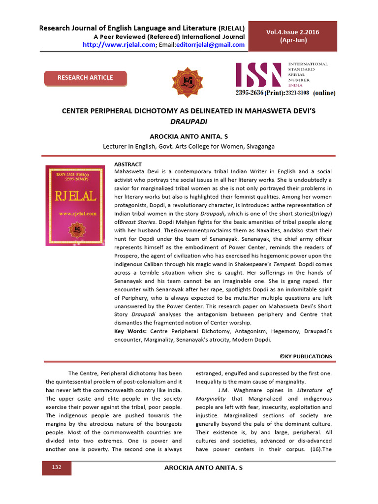 132-136 Arockia Anto Anita. S | PDF | Postcolonialism