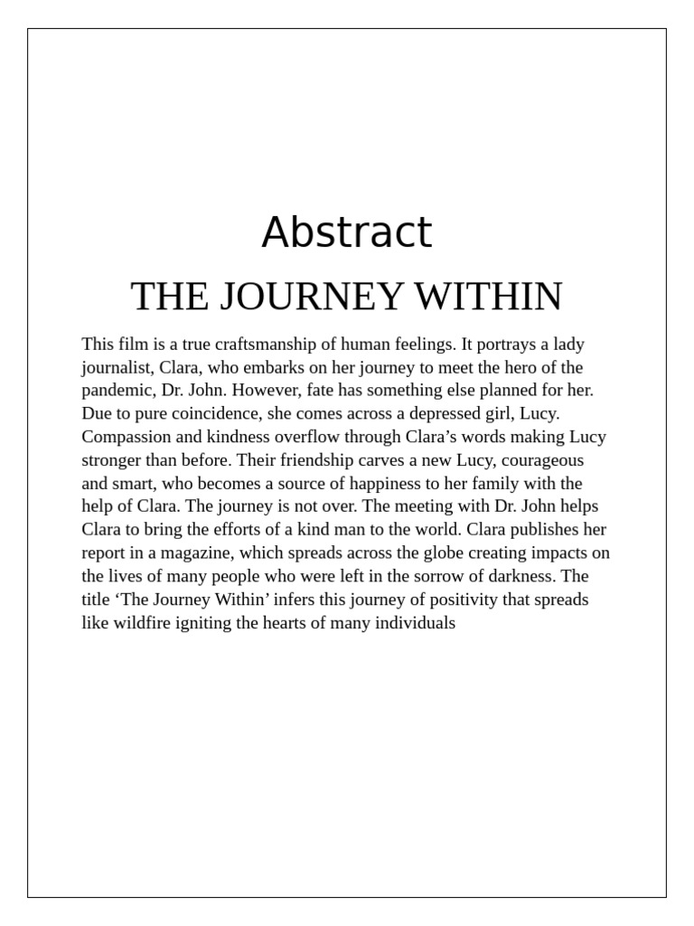 The Journey Within: A Tale of Hope | PDF