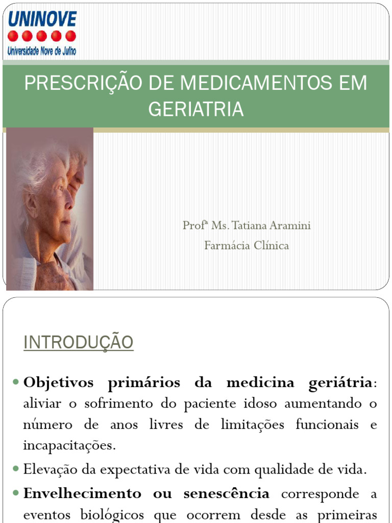 Aula Idosos | PDF | Terceira idade | Antidepressivo