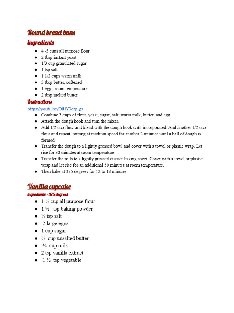 Recipe | PDF