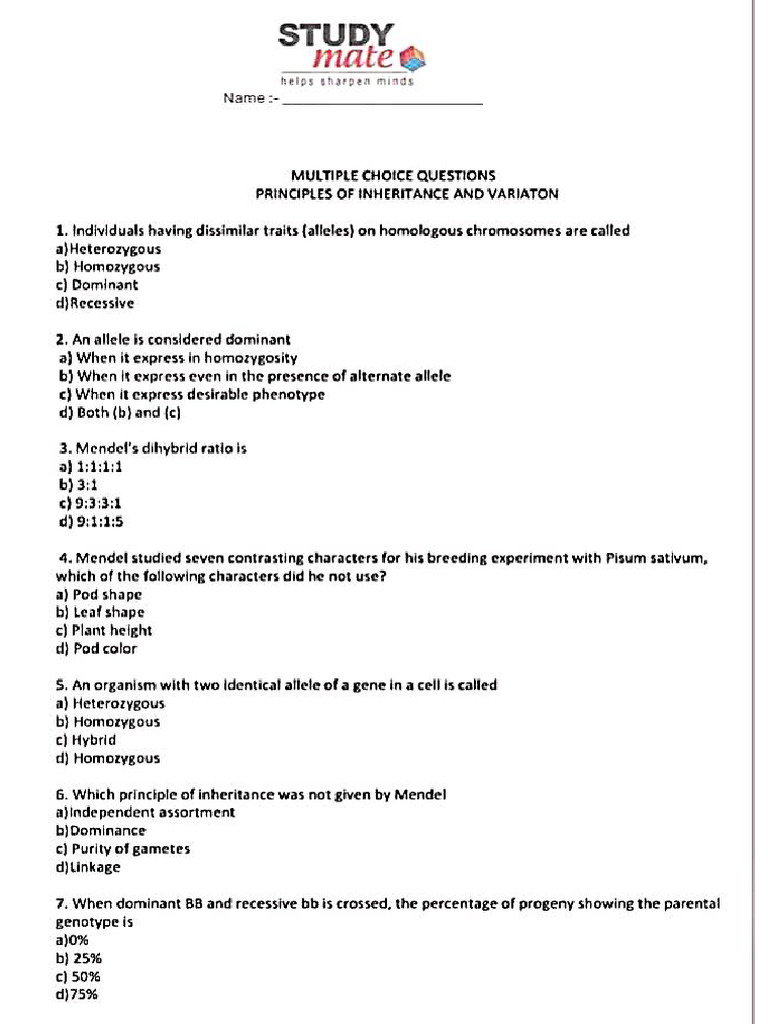 Class 12 Biology | PDF